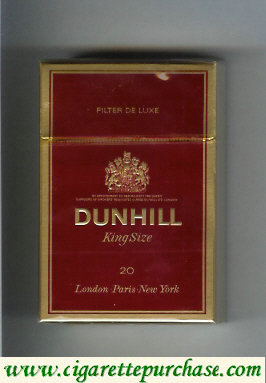 Dunhill Filter De Luxe King Size 20 cigarettes hard box